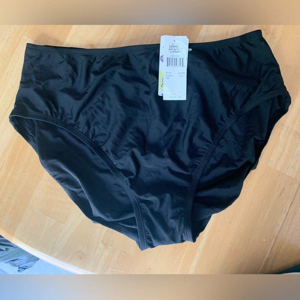 Island escapes bikini bottom black size 18 W